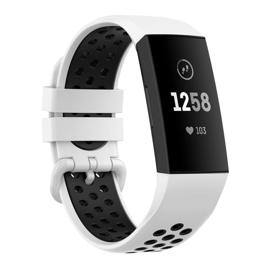 For Fitbit Charge 4 / Charge 3 / Charge 3 SE Watch Button Two Colors Silicone Replacement Strap Watchband