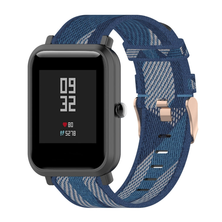 For Amazfit Bip Lite Version 1S / Bip S 20mm Nylon Denim Canvas Replacement Strap Watchband