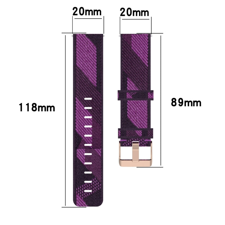 For Amazfit Bip Lite Version 1S / Bip S 20mm Nylon Denim Canvas Replacement Strap Watchband