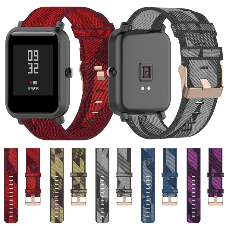 For Amazfit Bip Lite Version 1S / Bip S 20mm Nylon Denim Canvas Replacement Strap Watchband