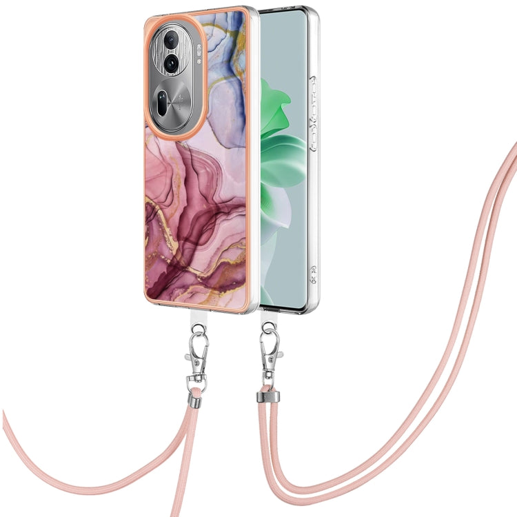 Electroplating Marble Dual-side IMD Phone Case with Lanyard, For OPPO Reno12 Pro Global, For OPPO Reno12 Global, For OPPO A60, For OPPO Reno11 F 5G Global, For OPPO Reno11 5G Global, For OPPO Reno11 Pro 5G Global, For OPPO A58 4G�����������������������...