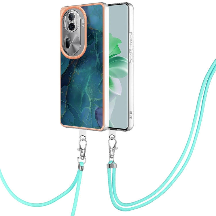 Electroplating Marble Dual-side IMD Phone Case with Lanyard, For OPPO Reno12 Pro Global, For OPPO Reno12 Global, For OPPO A60, For OPPO Reno11 F 5G Global, For OPPO Reno11 5G Global, For OPPO Reno11 Pro 5G Global, For OPPO A58 4G�����������������������...