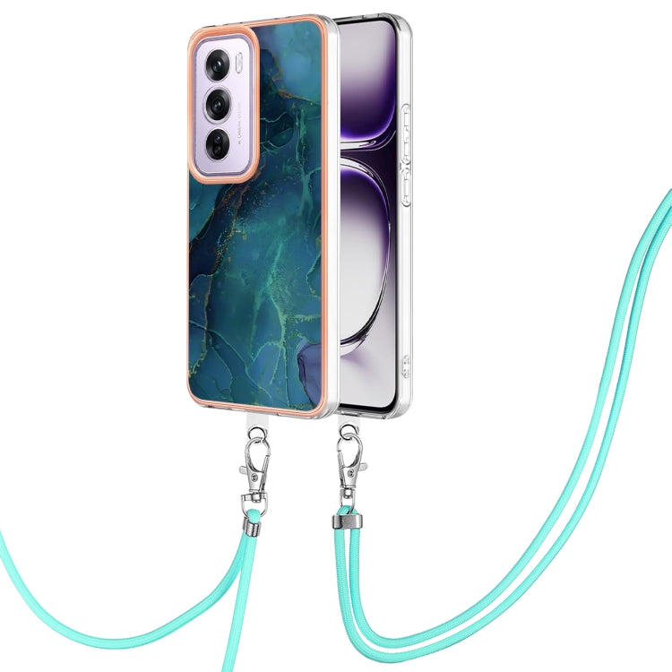 Electroplating Marble Dual-side IMD Phone Case with Lanyard, For OPPO Reno12 Pro Global, For OPPO Reno12 Global, For OPPO A60, For OPPO Reno11 F 5G Global, For OPPO Reno11 5G Global, For OPPO Reno11 Pro 5G Global, For OPPO A58 4G�����������������������...
