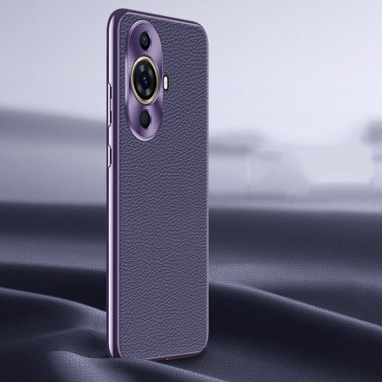 Litchi Texture Genuine Leather Phone Case, For Huawei nova 11 Pro, For Huawei Mate 60, For Huawei nova 11, For Huawei Mate 60 Pro, For Huawei P50 Pro, For Huawei Mate 50 RS, For Huawei Mate 50 Pro, For Huawei P50, For Huawei Mate 50, For Huawei Mate 40...