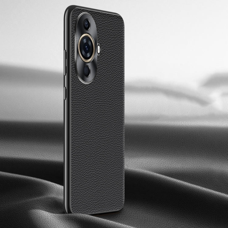 Litchi Texture Genuine Leather Phone Case, For Huawei nova 11 Pro, For Huawei Mate 60, For Huawei nova 11, For Huawei Mate 60 Pro, For Huawei P50 Pro, For Huawei Mate 50 RS, For Huawei Mate 50 Pro, For Huawei P50, For Huawei Mate 50, For Huawei Mate 40...