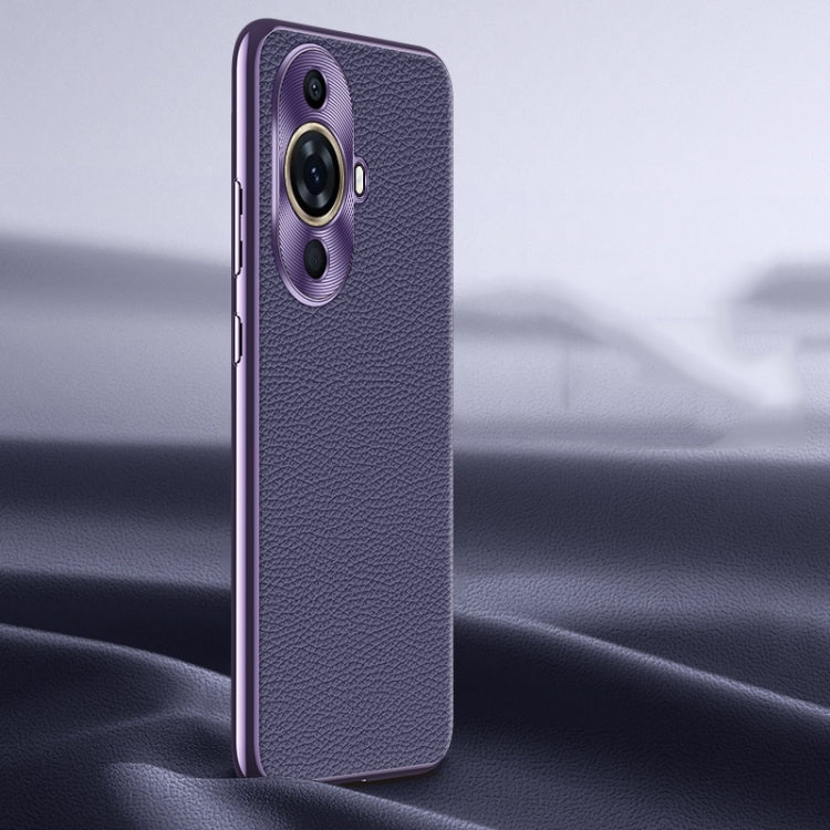 Litchi Texture Genuine Leather Phone Case, For Huawei nova 11 Pro, For Huawei Mate 60, For Huawei nova 11, For Huawei Mate 60 Pro, For Huawei P50 Pro, For Huawei Mate 50 RS, For Huawei Mate 50 Pro, For Huawei P50, For Huawei Mate 50, For Huawei Mate 40...