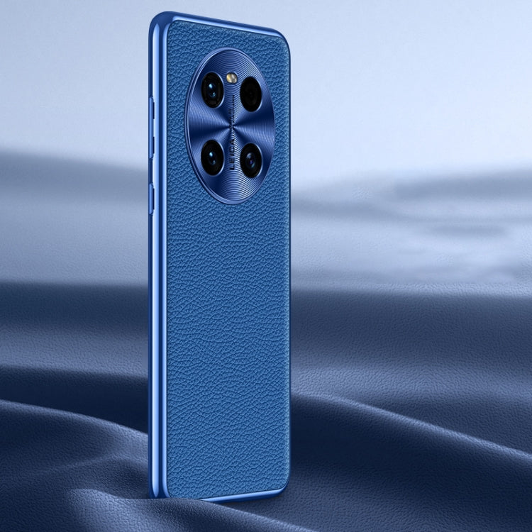 Litchi Texture Genuine Leather Phone Case, For Huawei nova 11 Pro, For Huawei Mate 60, For Huawei nova 11, For Huawei Mate 60 Pro, For Huawei P50 Pro, For Huawei Mate 50 RS, For Huawei Mate 50 Pro, For Huawei P50, For Huawei Mate 50, For Huawei Mate 40...