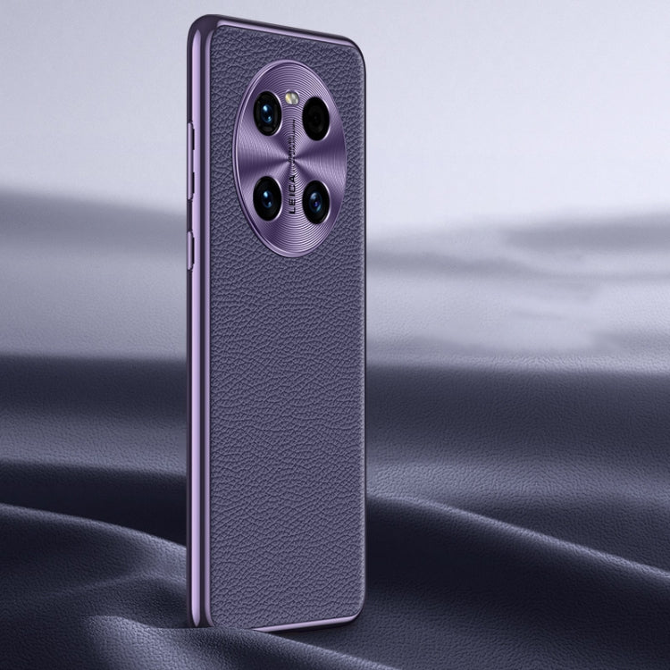 Litchi Texture Genuine Leather Phone Case, For Huawei nova 11 Pro, For Huawei Mate 60, For Huawei nova 11, For Huawei Mate 60 Pro, For Huawei P50 Pro, For Huawei Mate 50 RS, For Huawei Mate 50 Pro, For Huawei P50, For Huawei Mate 50, For Huawei Mate 40...