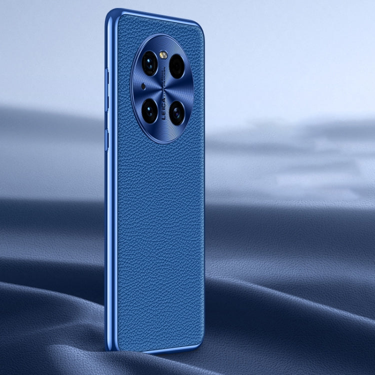 Litchi Texture Genuine Leather Phone Case, For Huawei nova 11 Pro, For Huawei Mate 60, For Huawei nova 11, For Huawei Mate 60 Pro, For Huawei P50 Pro, For Huawei Mate 50 RS, For Huawei Mate 50 Pro, For Huawei P50, For Huawei Mate 50, For Huawei Mate 40...