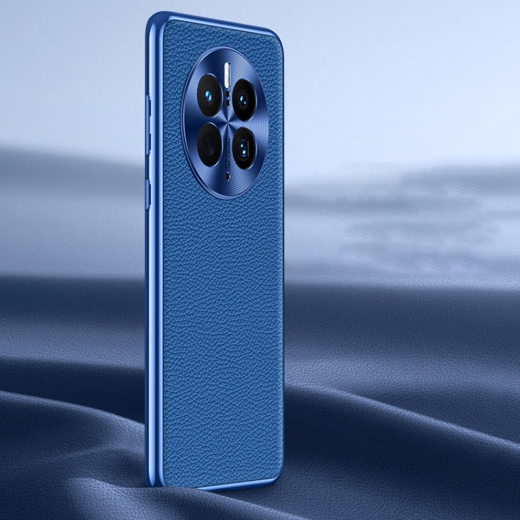 Litchi Texture Genuine Leather Phone Case, For Huawei nova 11 Pro, For Huawei Mate 60, For Huawei nova 11, For Huawei Mate 60 Pro, For Huawei P50 Pro, For Huawei Mate 50 RS, For Huawei Mate 50 Pro, For Huawei P50, For Huawei Mate 50, For Huawei Mate 40...
