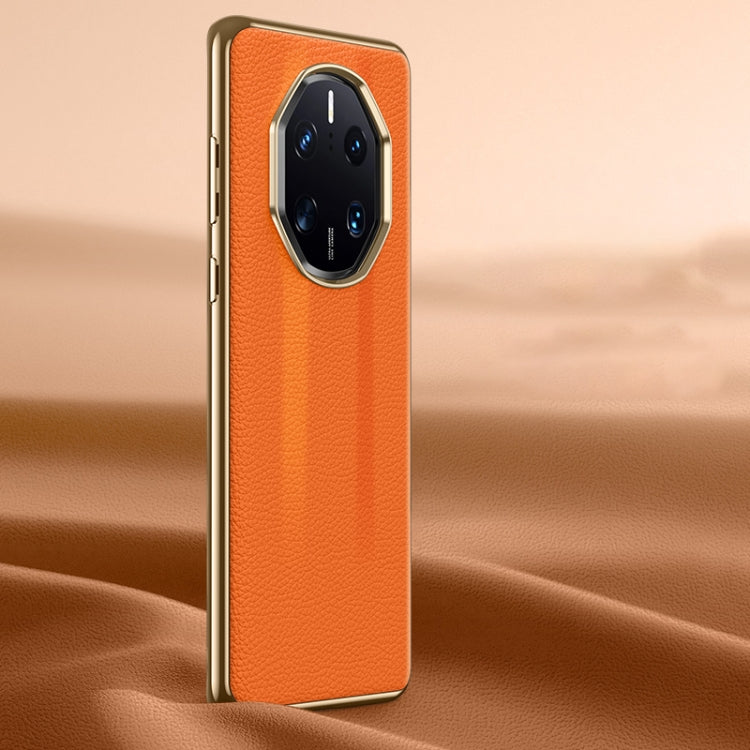 Litchi Texture Genuine Leather Phone Case, For Huawei nova 11 Pro, For Huawei Mate 60, For Huawei nova 11, For Huawei Mate 60 Pro, For Huawei P50 Pro, For Huawei Mate 50 RS, For Huawei Mate 50 Pro, For Huawei P50, For Huawei Mate 50, For Huawei Mate 40...