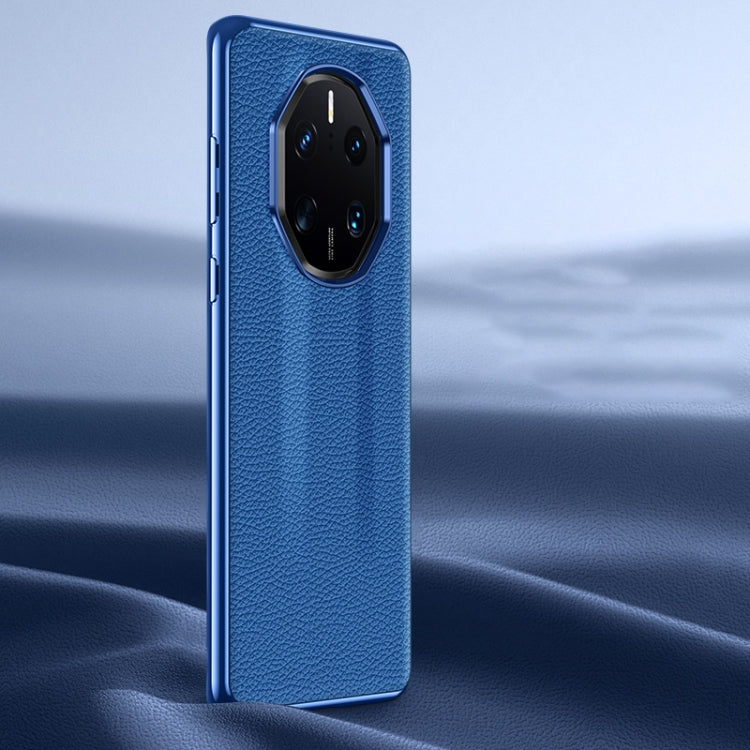 Litchi Texture Genuine Leather Phone Case, For Huawei nova 11 Pro, For Huawei Mate 60, For Huawei nova 11, For Huawei Mate 60 Pro, For Huawei P50 Pro, For Huawei Mate 50 RS, For Huawei Mate 50 Pro, For Huawei P50, For Huawei Mate 50, For Huawei Mate 40...