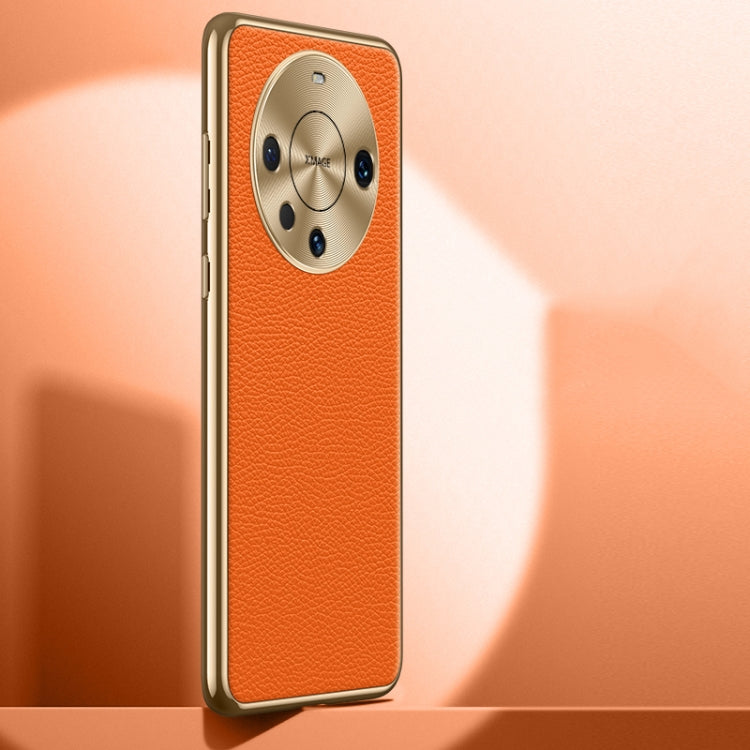 Litchi Texture Genuine Leather Phone Case, For Huawei nova 11 Pro, For Huawei Mate 60, For Huawei nova 11, For Huawei Mate 60 Pro, For Huawei P50 Pro, For Huawei Mate 50 RS, For Huawei Mate 50 Pro, For Huawei P50, For Huawei Mate 50, For Huawei Mate 40...