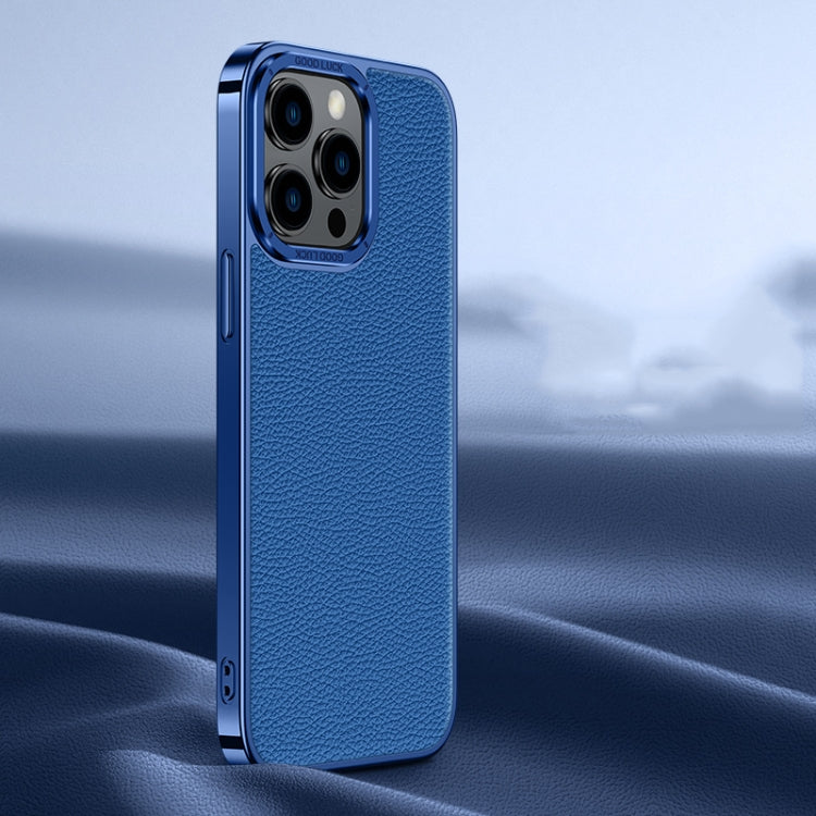 Litchi Texture Genuine Leather Phone Case, For iPhone 14 / 13, For iPhone 14 Pro, For iPhone 14 Pro Max, For iPhone 13 Pro Max, For iPhone 13 Pro, For iPhone 12, For iPhone 12 Pro Max, For iPhone 12 Pro
