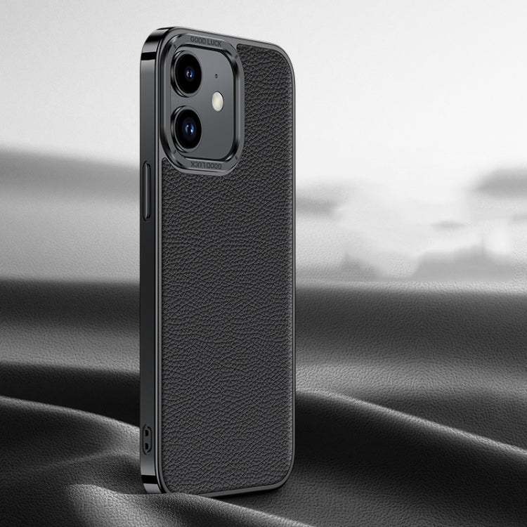 Litchi Texture Genuine Leather Phone Case, For iPhone 14 / 13, For iPhone 14 Pro, For iPhone 14 Pro Max, For iPhone 13 Pro Max, For iPhone 13 Pro, For iPhone 12, For iPhone 12 Pro Max, For iPhone 12 Pro