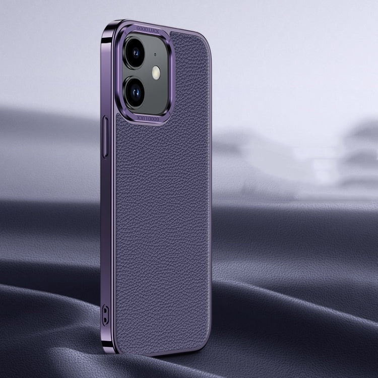 Litchi Texture Genuine Leather Phone Case, For iPhone 14 / 13, For iPhone 14 Pro, For iPhone 14 Pro Max, For iPhone 13 Pro Max, For iPhone 13 Pro, For iPhone 12, For iPhone 12 Pro Max, For iPhone 12 Pro