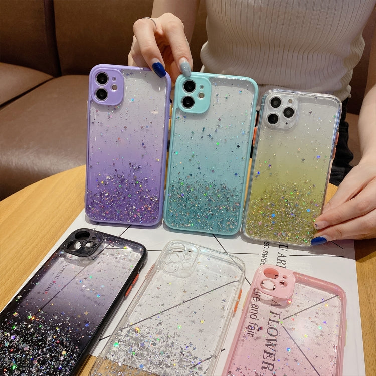 Starry Gradient Glitter Powder TPU Phone Case, For iPhone XS / X, For iPhone XR, For iPhone XS Max, For iPhone 8 Plus / 7 Plus, For iPhone 6s Plus / 6 Plus, For iPhone 6s / 6