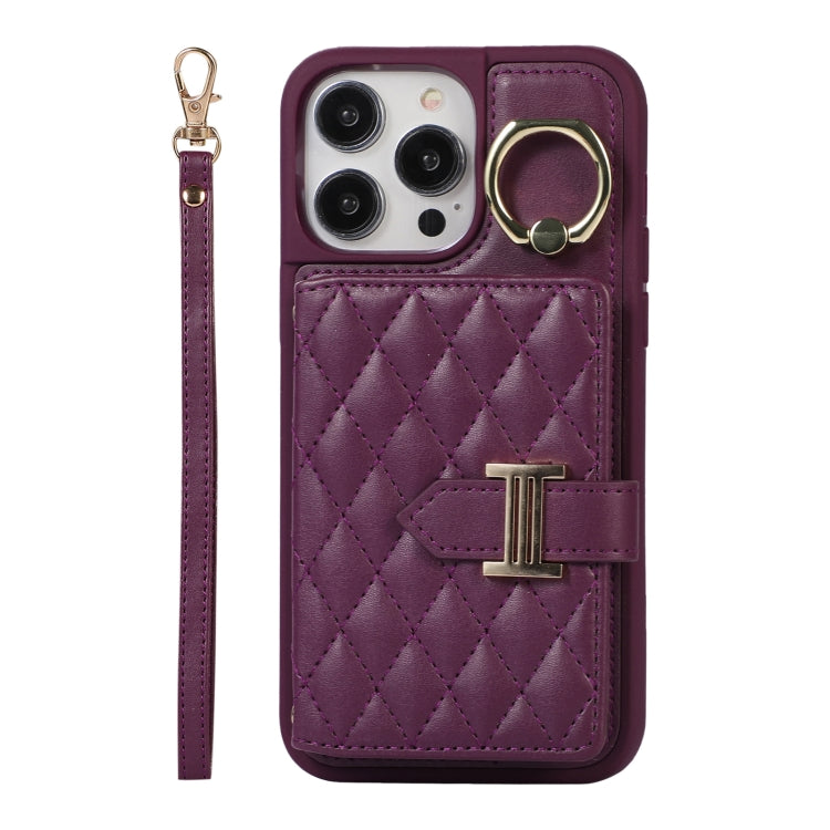 Horizontal Card Bag Ring Holder Phone Case with Dual Lanyard, For iPhone 14 Plus, For iPhone 14, For iPhone 14 Pro, For iPhone 14 Pro Max, For iPhone 13 Pro Max, For iPhone 13 Pro, For iPhone 13, For iPhone 12, For iPhone 12 Pro Max, For iPhone 12 Pro�...