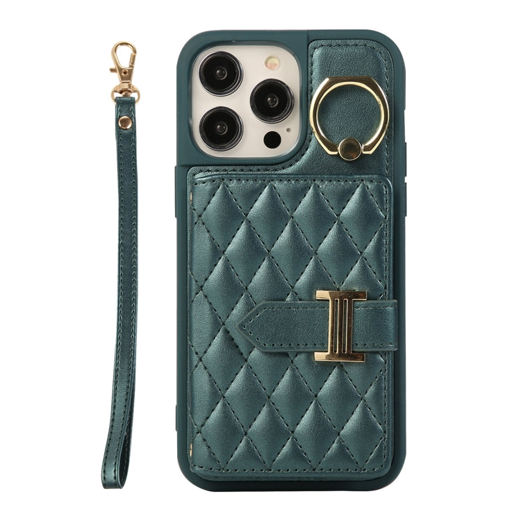 Horizontal Card Bag Ring Holder Phone Case with Dual Lanyard, For iPhone 14 Plus, For iPhone 14, For iPhone 14 Pro, For iPhone 14 Pro Max, For iPhone 13 Pro Max, For iPhone 13 Pro, For iPhone 13, For iPhone 12, For iPhone 12 Pro Max, For iPhone 12 Pro�...