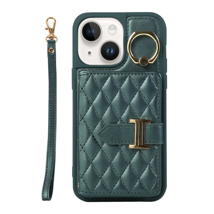 Horizontal Card Bag Ring Holder Phone Case with Dual Lanyard, For iPhone 14 Plus, For iPhone 14, For iPhone 14 Pro, For iPhone 14 Pro Max, For iPhone 13 Pro Max, For iPhone 13 Pro, For iPhone 13, For iPhone 12, For iPhone 12 Pro Max, For iPhone 12 Pro�...
