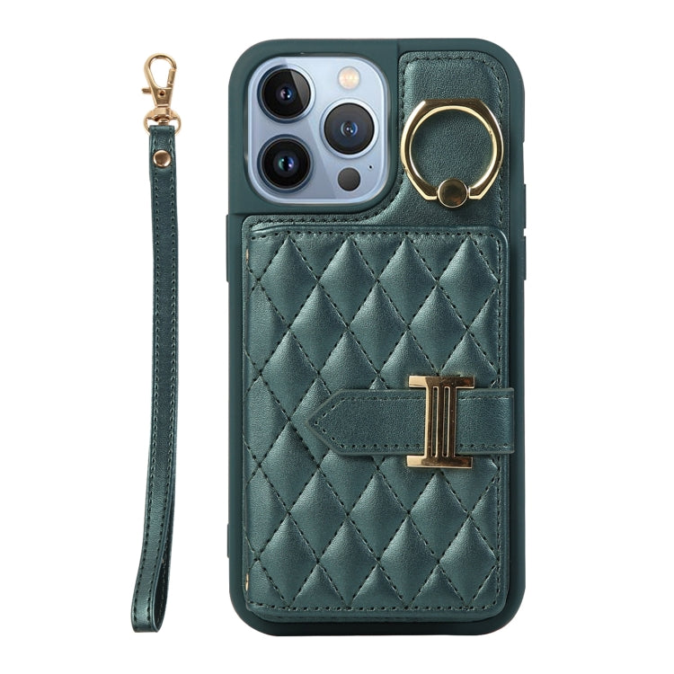 Horizontal Card Bag Ring Holder Phone Case with Dual Lanyard, For iPhone 14 Plus, For iPhone 14, For iPhone 14 Pro, For iPhone 14 Pro Max, For iPhone 13 Pro Max, For iPhone 13 Pro, For iPhone 13, For iPhone 12, For iPhone 12 Pro Max, For iPhone 12 Pro�...