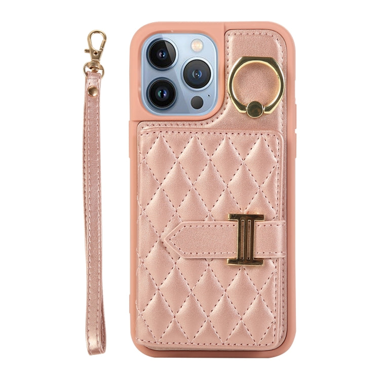 Horizontal Card Bag Ring Holder Phone Case with Dual Lanyard, For iPhone 14 Plus, For iPhone 14, For iPhone 14 Pro, For iPhone 14 Pro Max, For iPhone 13 Pro Max, For iPhone 13 Pro, For iPhone 13, For iPhone 12, For iPhone 12 Pro Max, For iPhone 12 Pro�...