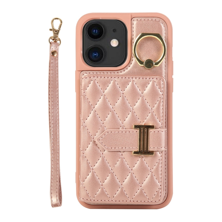 Horizontal Card Bag Ring Holder Phone Case with Dual Lanyard, For iPhone 14 Plus, For iPhone 14, For iPhone 14 Pro, For iPhone 14 Pro Max, For iPhone 13 Pro Max, For iPhone 13 Pro, For iPhone 13, For iPhone 12, For iPhone 12 Pro Max, For iPhone 12 Pro�...