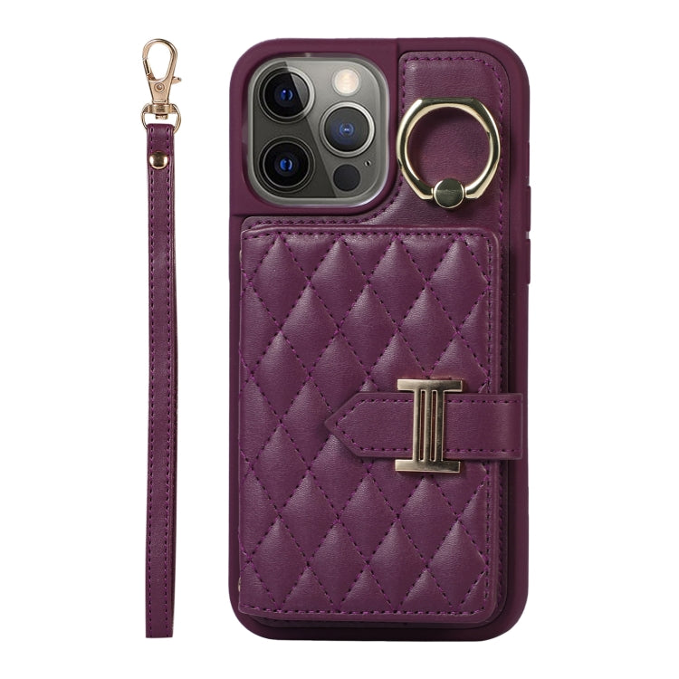 Horizontal Card Bag Ring Holder Phone Case with Dual Lanyard, For iPhone 14 Plus, For iPhone 14, For iPhone 14 Pro, For iPhone 14 Pro Max, For iPhone 13 Pro Max, For iPhone 13 Pro, For iPhone 13, For iPhone 12, For iPhone 12 Pro Max, For iPhone 12 Pro�...