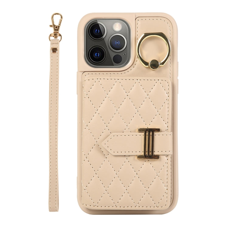 Horizontal Card Bag Ring Holder Phone Case with Dual Lanyard, For iPhone 14 Plus, For iPhone 14, For iPhone 14 Pro, For iPhone 14 Pro Max, For iPhone 13 Pro Max, For iPhone 13 Pro, For iPhone 13, For iPhone 12, For iPhone 12 Pro Max, For iPhone 12 Pro�...