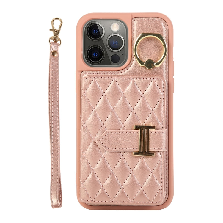 Horizontal Card Bag Ring Holder Phone Case with Dual Lanyard, For iPhone 14 Plus, For iPhone 14, For iPhone 14 Pro, For iPhone 14 Pro Max, For iPhone 13 Pro Max, For iPhone 13 Pro, For iPhone 13, For iPhone 12, For iPhone 12 Pro Max, For iPhone 12 Pro�...