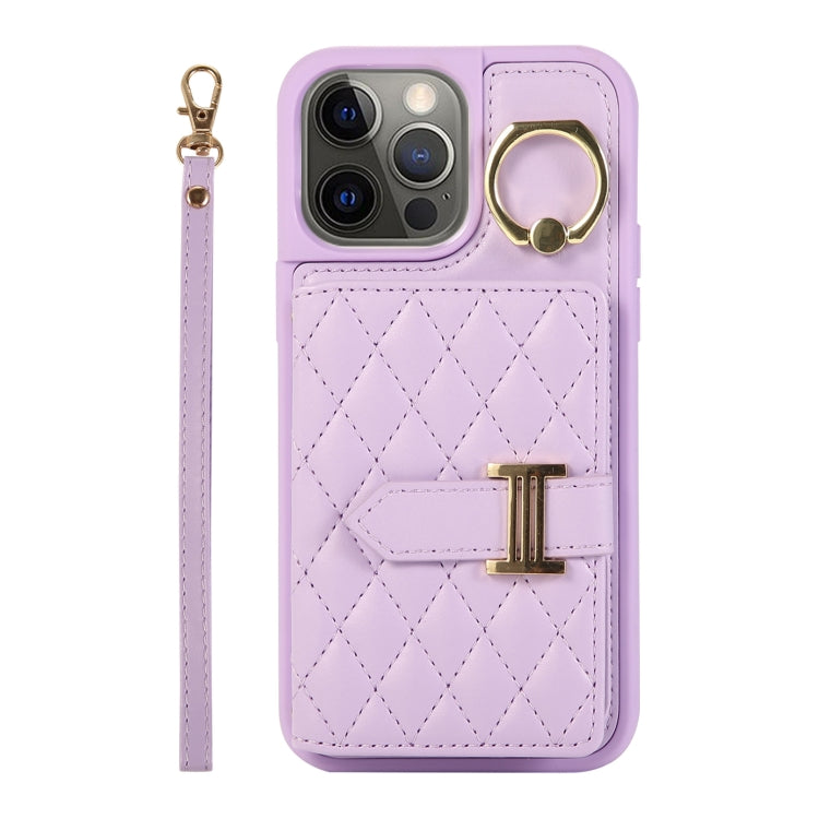 Horizontal Card Bag Ring Holder Phone Case with Dual Lanyard, For iPhone 14 Plus, For iPhone 14, For iPhone 14 Pro, For iPhone 14 Pro Max, For iPhone 13 Pro Max, For iPhone 13 Pro, For iPhone 13, For iPhone 12, For iPhone 12 Pro Max, For iPhone 12 Pro�...