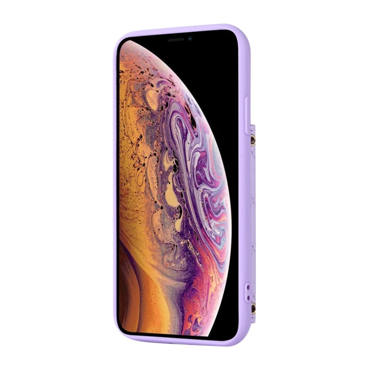 Horizontal Card Bag Ring Holder Phone Case with Dual Lanyard, For iPhone X / XS, For iPhone XR, For iPhone XS Max