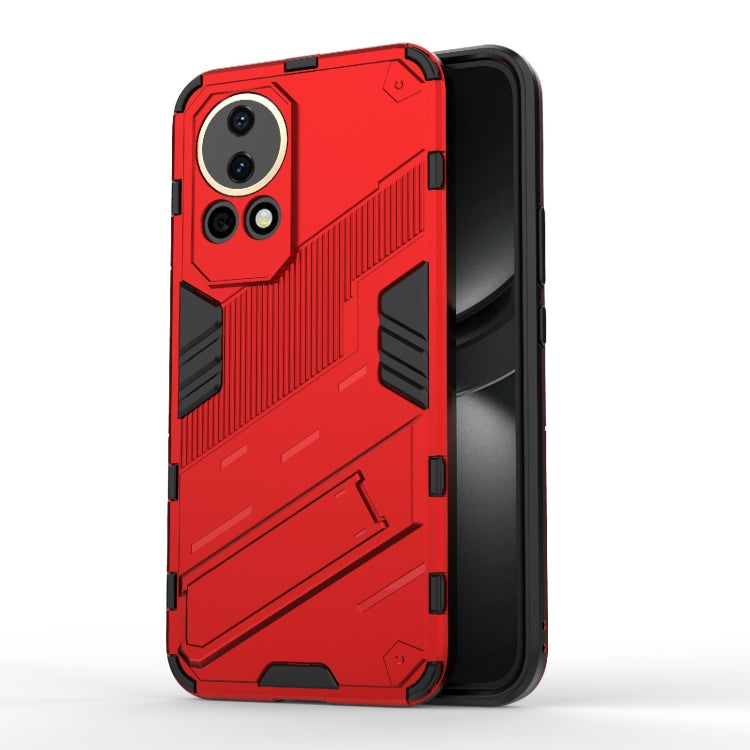Punk Armor 2 in 1 PC + TPU Phone Case with Holder, For Huawei Mate 70 Pro / 70 Pro+, For Huawei Pura 70 Pro / 70 Pro+, For Huawei Pura 70 Ultra, For Huawei Pura 70, For Huawei nova 11 SE, For Huawei nova 12 Pro, For Huawei nova 12 5G, For Huawei Mate 6...
