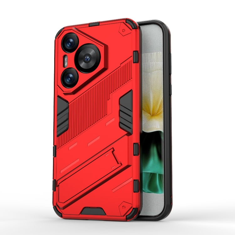 Punk Armor 2 in 1 PC + TPU Phone Case with Holder, For Huawei Mate 70 Pro / 70 Pro+, For Huawei Pura 70 Pro / 70 Pro+, For Huawei Pura 70 Ultra, For Huawei Pura 70, For Huawei nova 11 SE, For Huawei nova 12 Pro, For Huawei nova 12 5G, For Huawei Mate 6...