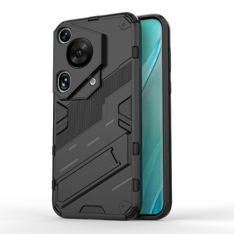Punk Armor 2 in 1 PC + TPU Phone Case with Holder, For Huawei Mate 70 Pro / 70 Pro+, For Huawei Pura 70 Pro / 70 Pro+, For Huawei Pura 70 Ultra, For Huawei Pura 70, For Huawei nova 11 SE, For Huawei nova 12 Pro, For Huawei nova 12 5G, For Huawei Mate 6...