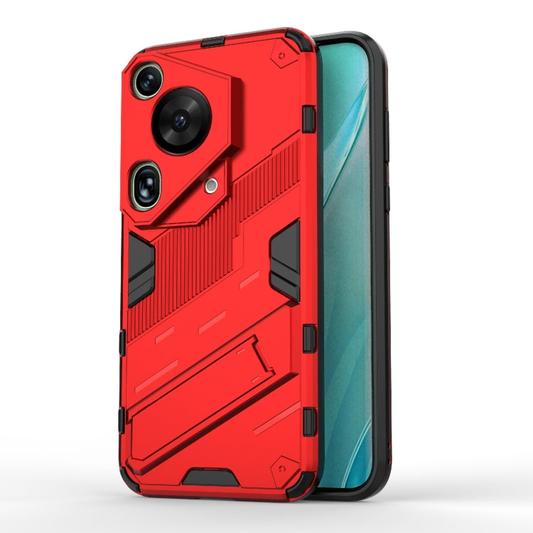 Punk Armor 2 in 1 PC + TPU Phone Case with Holder, For Huawei Mate 70 Pro / 70 Pro+, For Huawei Pura 70 Pro / 70 Pro+, For Huawei Pura 70 Ultra, For Huawei Pura 70, For Huawei nova 11 SE, For Huawei nova 12 Pro, For Huawei nova 12 5G, For Huawei Mate 6...