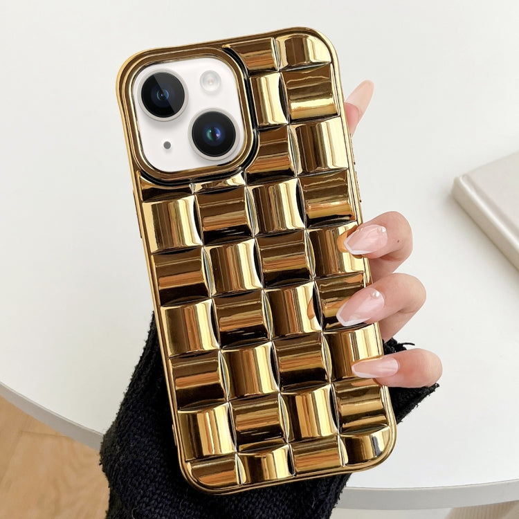 3D Cube Weave Texture Electroplating Phone Case, For iPhone 14, For iPhone 14 Pro, For iPhone 14 Pro Max, For iPhone 13 Pro Max, For iPhone 13 Pro, For iPhone 13, For iPhone 12 / 12 Pro, For iPhone 12 Pro Max, For iPhone 11 Pro Max, For iPhone 11