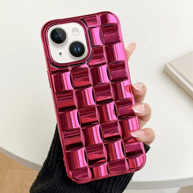 3D Cube Weave Texture Electroplating Phone Case, For iPhone 14, For iPhone 14 Pro, For iPhone 14 Pro Max, For iPhone 13 Pro Max, For iPhone 13 Pro, For iPhone 13, For iPhone 12 / 12 Pro, For iPhone 12 Pro Max, For iPhone 11 Pro Max, For iPhone 11