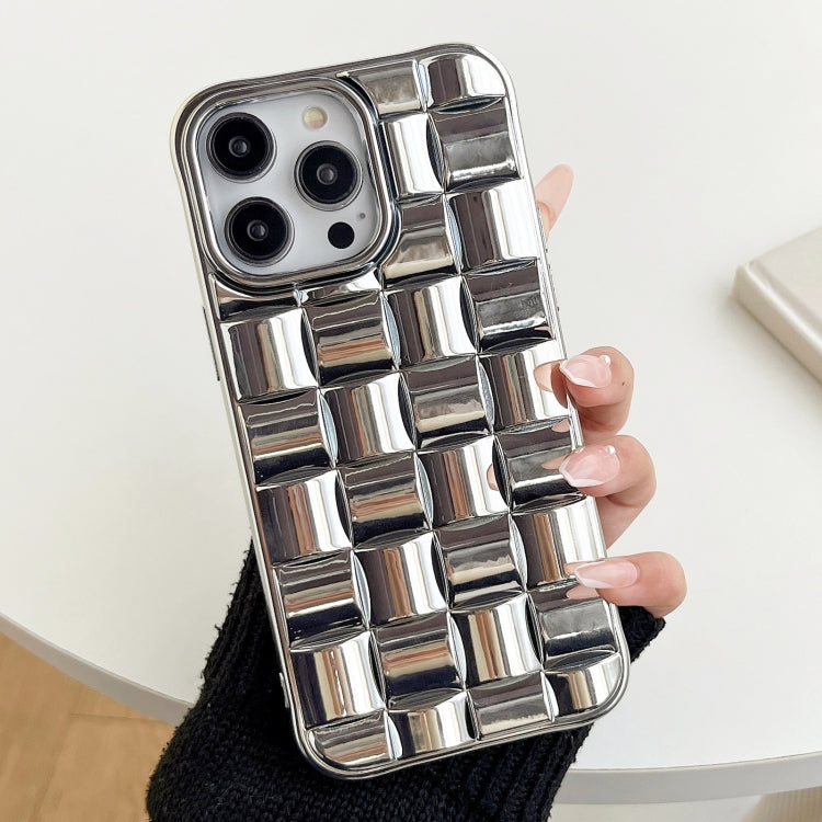 3D Cube Weave Texture Electroplating Phone Case, For iPhone 14, For iPhone 14 Pro, For iPhone 14 Pro Max, For iPhone 13 Pro Max, For iPhone 13 Pro, For iPhone 13, For iPhone 12 / 12 Pro, For iPhone 12 Pro Max, For iPhone 11 Pro Max, For iPhone 11