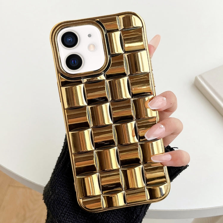 3D Cube Weave Texture Electroplating Phone Case, For iPhone 14, For iPhone 14 Pro, For iPhone 14 Pro Max, For iPhone 13 Pro Max, For iPhone 13 Pro, For iPhone 13, For iPhone 12 / 12 Pro, For iPhone 12 Pro Max, For iPhone 11 Pro Max, For iPhone 11