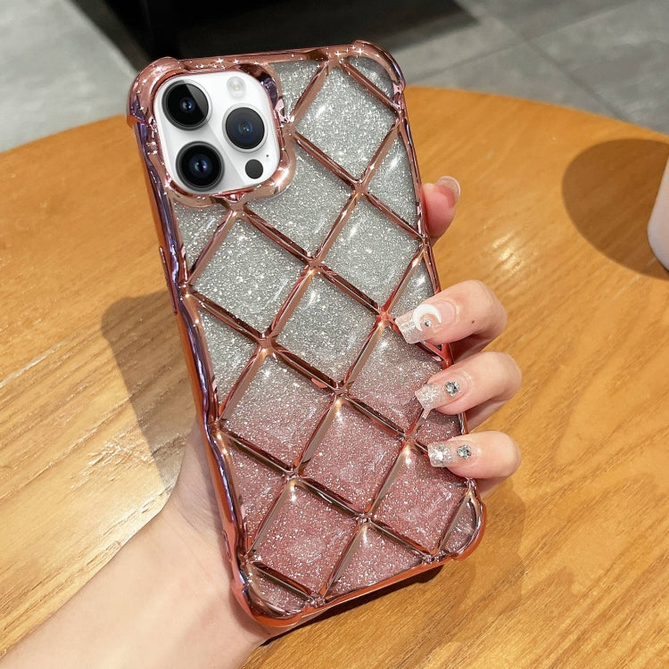 3D Diamond Lattice Laser Engraving Glitter Paper Phone Case, For iPhone 14 / 13, For iPhone 15 Pro Max, For iPhone 14 Pro, For iPhone 15 Pro, For iPhone 14 Pro Max, For iPhone 15, For iPhone 13 Pro Max, For iPhone 13 Pro, For iPhone 12 / 12 Pro��������...