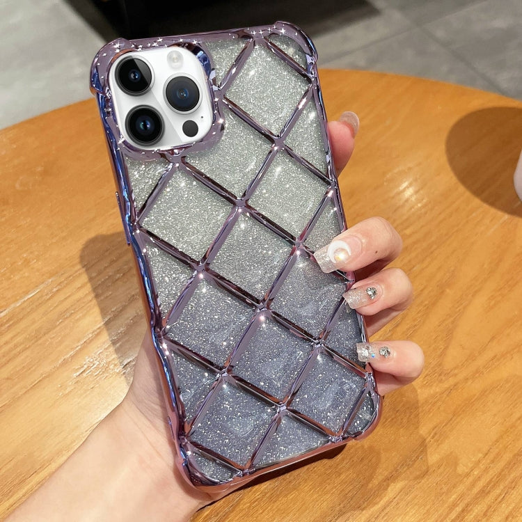 3D Diamond Lattice Laser Engraving Glitter Paper Phone Case, For iPhone 14 / 13, For iPhone 15 Pro Max, For iPhone 14 Pro, For iPhone 15 Pro, For iPhone 14 Pro Max, For iPhone 15, For iPhone 13 Pro Max, For iPhone 13 Pro, For iPhone 12 / 12 Pro��������...