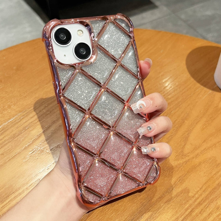 3D Diamond Lattice Laser Engraving Glitter Paper Phone Case, For iPhone 14 / 13, For iPhone 15 Pro Max, For iPhone 14 Pro, For iPhone 15 Pro, For iPhone 14 Pro Max, For iPhone 15, For iPhone 13 Pro Max, For iPhone 13 Pro, For iPhone 12 / 12 Pro��������...