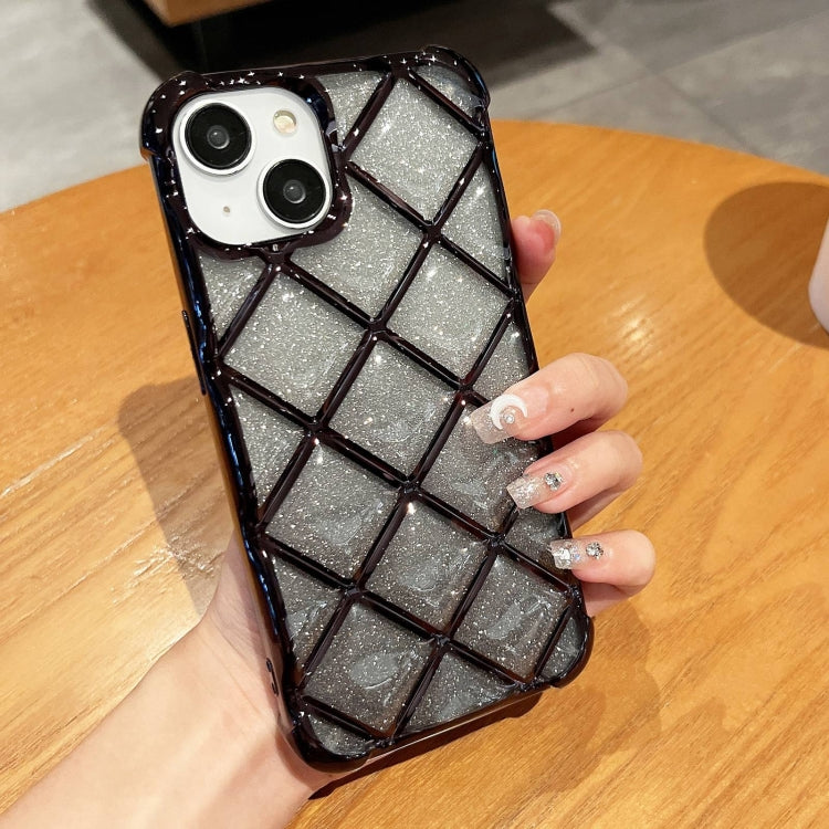3D Diamond Lattice Laser Engraving Glitter Paper Phone Case, For iPhone 14 / 13, For iPhone 15 Pro Max, For iPhone 14 Pro, For iPhone 15 Pro, For iPhone 14 Pro Max, For iPhone 15, For iPhone 13 Pro Max, For iPhone 13 Pro, For iPhone 12 / 12 Pro��������...