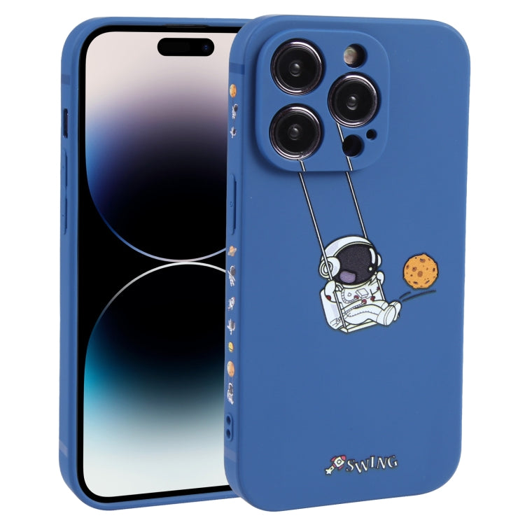 Astronaut Swinging Pattern TPU Phone Case, For iPhone 14 Plus, For iPhone 14, For iPhone 14 Pro, For iPhone 14 Pro Max, For iPhone SE 2022 / SE 2020 / 8 / 7, For iPhone 13 Pro Max, For iPhone 13 Pro, For iPhone 13, For iPhone 13 mini, For iPhone 12����...