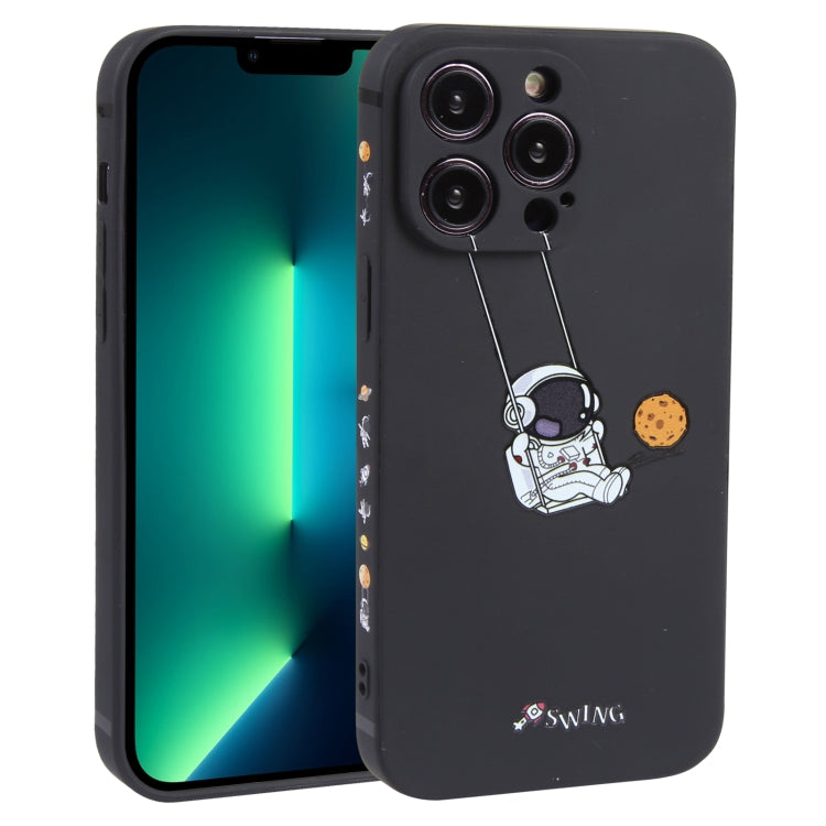 Astronaut Swinging Pattern TPU Phone Case, For iPhone 14 Plus, For iPhone 14, For iPhone 14 Pro, For iPhone 14 Pro Max, For iPhone SE 2022 / SE 2020 / 8 / 7, For iPhone 13 Pro Max, For iPhone 13 Pro, For iPhone 13, For iPhone 13 mini, For iPhone 12����...