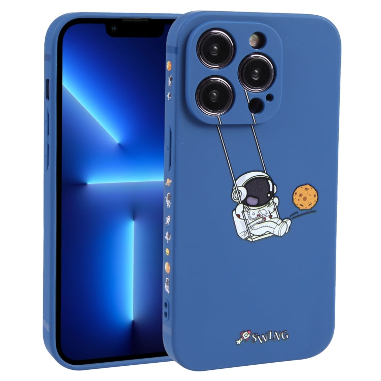 Astronaut Swinging Pattern TPU Phone Case, For iPhone 14 Plus, For iPhone 14, For iPhone 14 Pro, For iPhone 14 Pro Max, For iPhone SE 2022 / SE 2020 / 8 / 7, For iPhone 13 Pro Max, For iPhone 13 Pro, For iPhone 13, For iPhone 13 mini, For iPhone 12����...