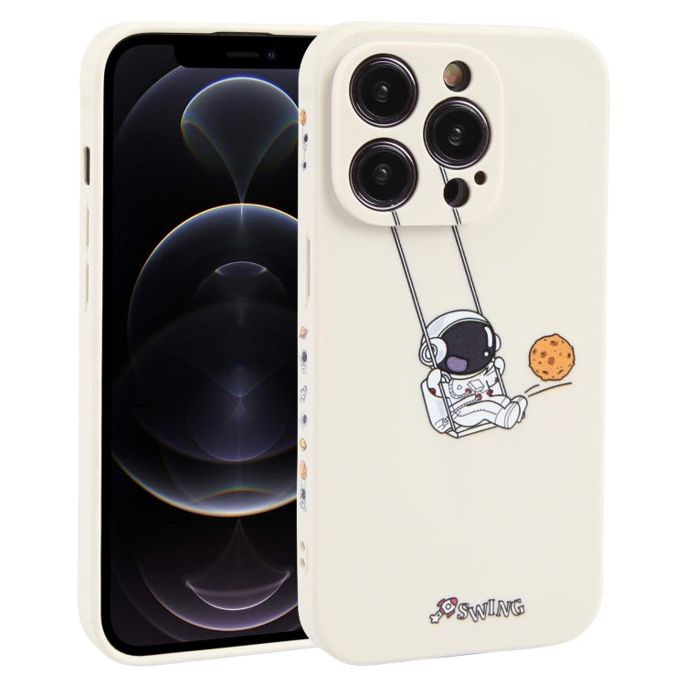 Astronaut Swinging Pattern TPU Phone Case, For iPhone 14 Plus, For iPhone 14, For iPhone 14 Pro, For iPhone 14 Pro Max, For iPhone SE 2022 / SE 2020 / 8 / 7, For iPhone 13 Pro Max, For iPhone 13 Pro, For iPhone 13, For iPhone 13 mini, For iPhone 12����...