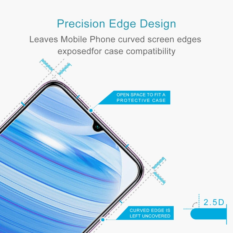 For Xiaomi Redmi 10X 4G Half-screen Transparent Tempered Glass Film, For Xiaomi Redmi 10X 4G (1 PC)