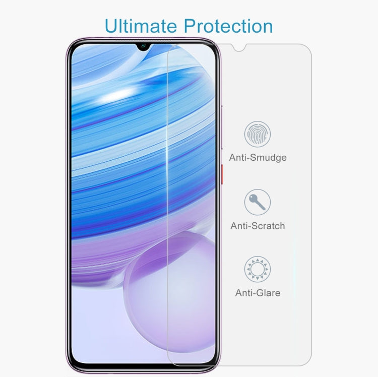 For Xiaomi Redmi 10X 4G Half-screen Transparent Tempered Glass Film, For Xiaomi Redmi 10X 4G (1 PC)